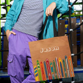 Personalized Skiing Vintage Skis Tasche