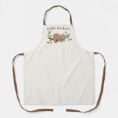 Personalized Sloth Coffee Bar Apron Schürze (Vorderseite)
