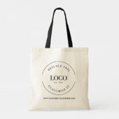 Personalized Small Business Branding Reusable Tragetasche (Rückseite)