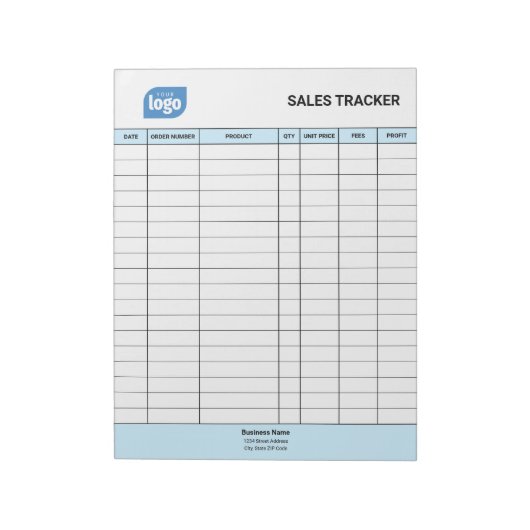 Personalized Small Business Sales Tracker Notepad Notizblock (Rotiert)