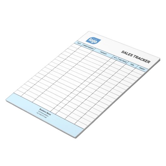 Personalized Small Business Sales Tracker Notepad Notizblock (angewinkelt)