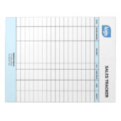 Personalized Small Business Sales Tracker Notepad Notizblock (Vorderseite)
