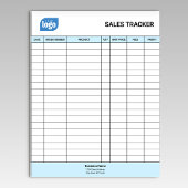 Personalized Small Business Sales Tracker Notepad Notizblock