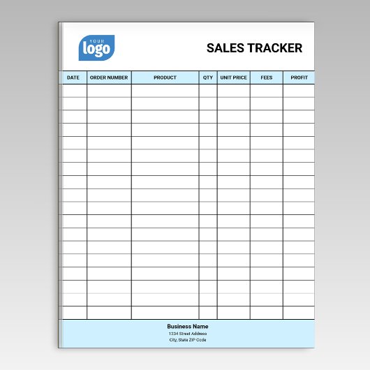 Personalized Small Business Sales Tracker Notepad Notizblock
