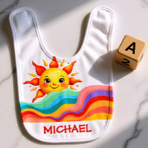 Personalized Smiling Sun Rainbow 