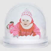 Personalized Snow Globe Photo Gift Ornament Schneekugeln (Vorderseite)