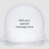 Personalized Snow Globe Photo Gift Ornament Schneekugeln (Rückseite)