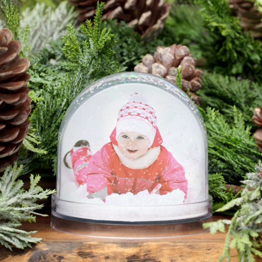 Personalized Snow Globe Photo Gift Ornament Schneekugeln (Winter)