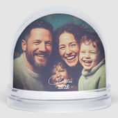 Personalized Snow Globe with Custom Photo and Name Schneekugeln (Vorderseite)