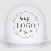 Personalized Snow Globe with Logo and QR Feature Schneekugeln (Vorderseite)