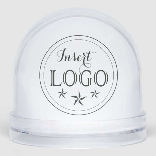 Personalized Snow Globe with Logo and QR Feature Schneekugeln (Vorderseite)