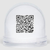 Personalized Snow Globe with Logo and QR Feature Schneekugeln (Rückseite)