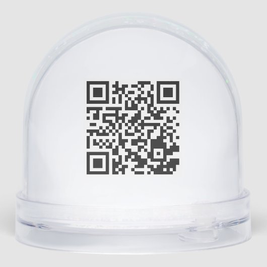 Personalized Snow Globe with Logo and QR Feature Schneekugeln (Rückseite)