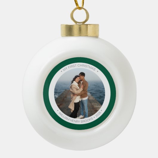 Personalized Snowflake Framed Ornament (Vorderseite)