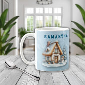Personalized Snowman Christmas Mug with Name  Kaffeetasse