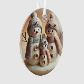 Personalized Snowman Family Ornament (Vorderseite)