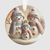 Personalized Snowman Family Ornament (Vorderseite)