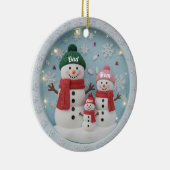 Personalized Snowman Family Ornament (Rechts)