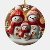 Personalized Snowman Family Ornament (Vorne)