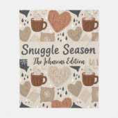 Personalized Snuggle Season Family Name Fleecedecke (Vorderseite)