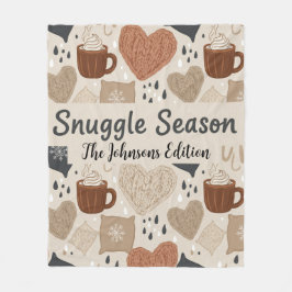 Personalized Snuggle Season Family Name Fleecedecke