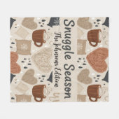 Personalized Snuggle Season Family Name Fleecedecke (Vorderseite (Horizontal))