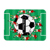 Personalized soccer ball and players magnet (Horizontal)