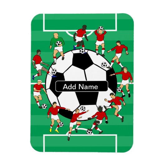 Personalized soccer ball and players magnet (Vertikal)