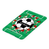 Personalized soccer ball and players magnet (Linke Seite)