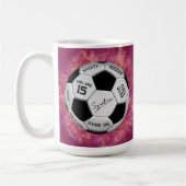 Personalized Soccer Ball Birthday  | Age Name Text Kaffeetasse (Links)