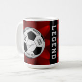 Personalized Soccer Ball Birthday  | Age Name Text Kaffeetasse (Vorderseite Links)