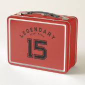 Personalized Soccer Ball Birthday  | Age Name Text Metall Brotdose (Rückseite)