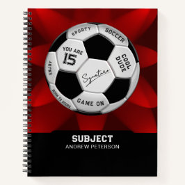 Personalized Soccer Ball Birthday | Age Name Text Notizblock