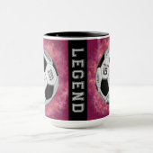 Personalized Soccer Ball Birthday  | Age Name Text Tasse (Zentrum)
