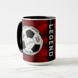 Personalized Soccer Ball Birthday | Age Name Text Tasse