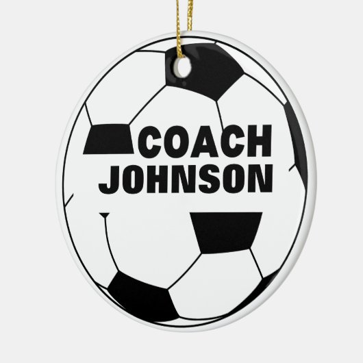 Personalized Soccer Ball Coach Ornament (Links)