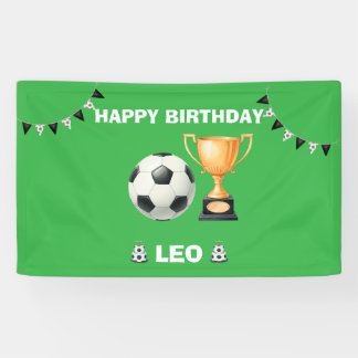 Personalized Soccer Birthday Party Banner