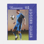 Personalized soccer player team fleecedecke (Vorderseite)