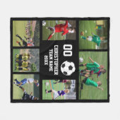 Personalized Soccer Senior Night Player Keepsake Fleecedecke (Vorderseite (Horizontal))