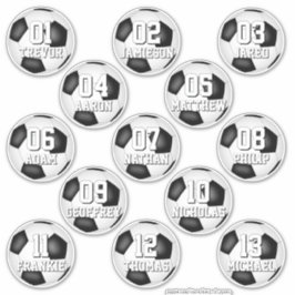 personalized soccer stickers for 13 boys girls aufkleber