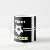 Personalized Soccerball Mug Kaffeetasse (Vorderseite Links)