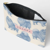 Personalized Soft and Cute Pomeranian Pattern Zubehörtasche (Offen)