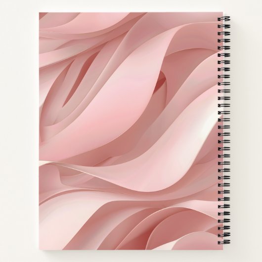 Personalized Soft Blush Pink Abstract Flow Design Notizblock (Rückseite)