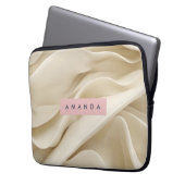 Personalized Soft Cream Abstract Minimal Flow Laptopschutzhülle (Vorderseite Links)