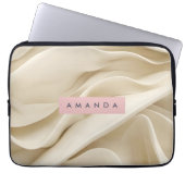 Personalized Soft Cream Abstract Minimal Flow Laptopschutzhülle (Vorderseite)