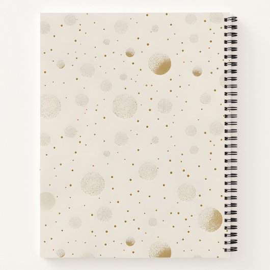 Personalized Soft Gold Polka Dot Minimalist Style Notizblock (Rückseite)