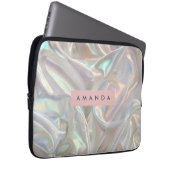 Personalized Soft Iridescent Pearl Shimmer Laptopschutzhülle (Vorne Rechts)