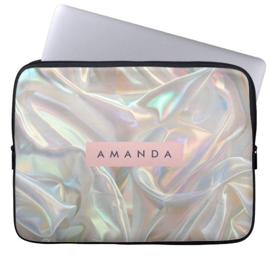 Personalized Soft Iridescent Pearl Shimmer Laptopschutzhülle (Vorderseite)