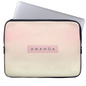 Personalized Soft Pastel Blush Gradient Laptopschutzhülle (Vorderseite)