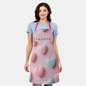Personalized Soft Pastel Candy Heart Schürze (Getragen)